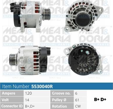 Meat & Doria 5530040R - Alternatore autozon.pro