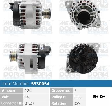 Meat & Doria 5530054 - Alternatore autozon.pro