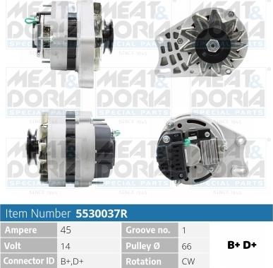 Meat & Doria 5530037R - Alternatore autozon.pro