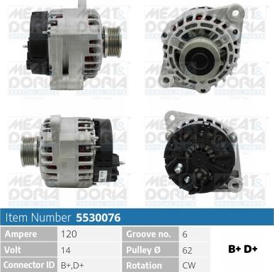 Meat & Doria 5530076 - Alternatore autozon.pro