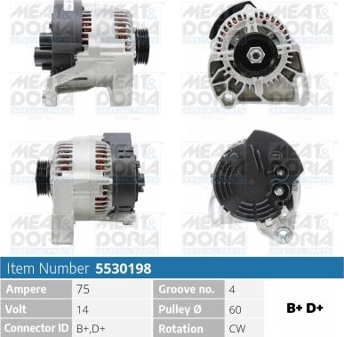 Meat & Doria 5530198 - Alternatore autozon.pro