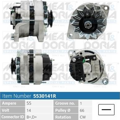 Meat & Doria 5530141R - Alternatore autozon.pro