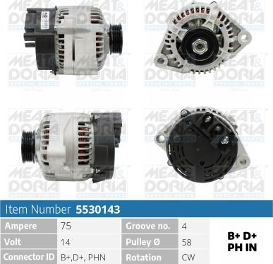 Meat & Doria 5530143 - Alternatore autozon.pro