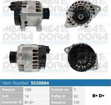 Meat & Doria 5530884 - Alternatore autozon.pro