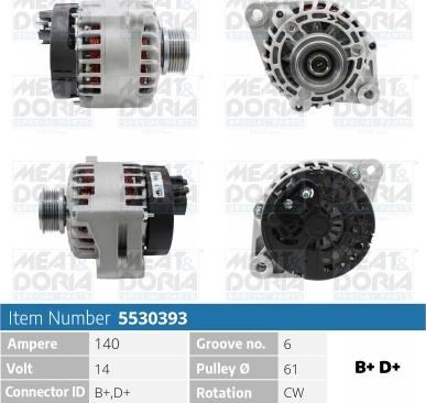 Meat & Doria 5530393 - Alternatore autozon.pro