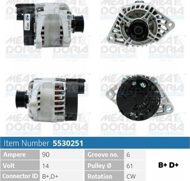 Meat & Doria 5530251 - Alternatore autozon.pro