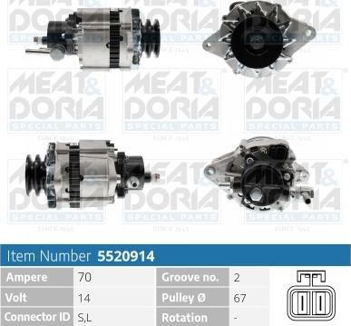 Meat & Doria 5520914 - Alternatore autozon.pro