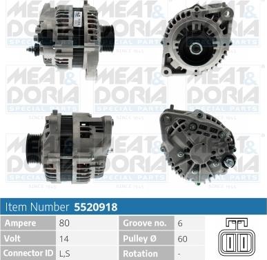 Meat & Doria 5520918 - Alternatore autozon.pro