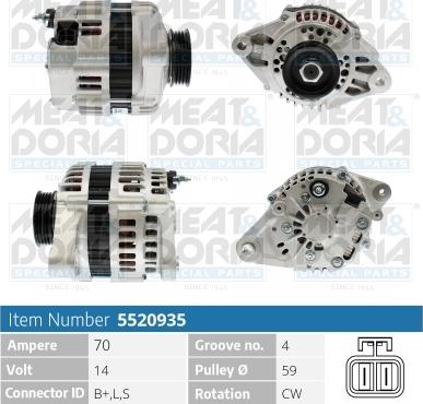 Meat & Doria 5520935 - Alternatore autozon.pro