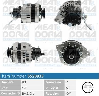 Meat & Doria 5520933 - Alternatore autozon.pro