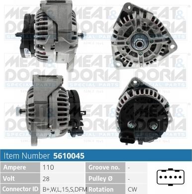 Meat & Doria 5610045 - Alternatore autozon.pro