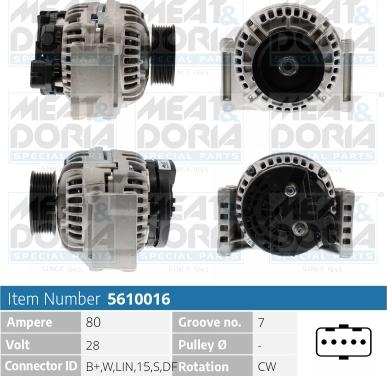 Meat & Doria 5610016 - Alternatore autozon.pro