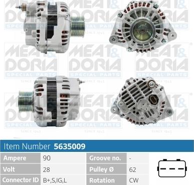 Meat & Doria 5635009 - Alternatore autozon.pro