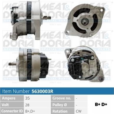 Meat & Doria 5630003R - Alternatore autozon.pro