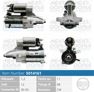 Meat & Doria 5014161 - Motorino d'avviamento autozon.pro