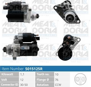 Meat & Doria 5015125R - Motorino d'avviamento autozon.pro