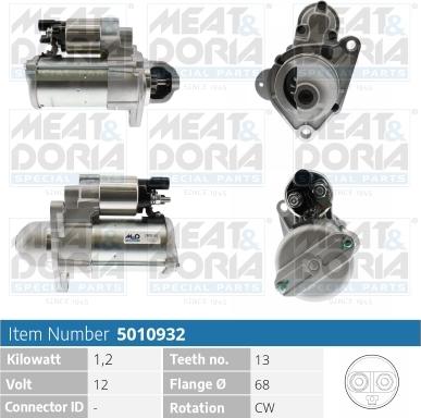 Meat & Doria 5010932 - Motorino d'avviamento autozon.pro