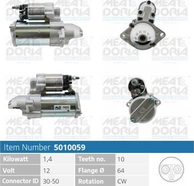 Meat & Doria 5010059 - Motorino d'avviamento autozon.pro