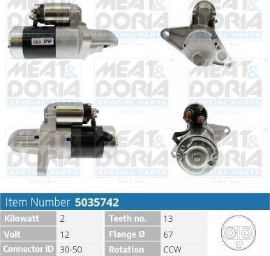 Meat & Doria 5035742 - Motorino d'avviamento autozon.pro