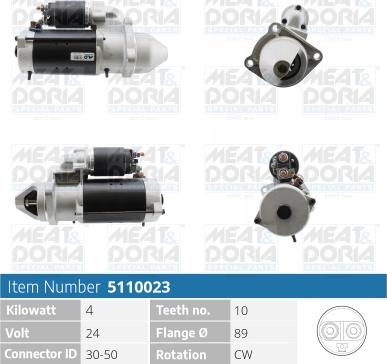 Meat & Doria 5110023 - Motorino d'avviamento autozon.pro