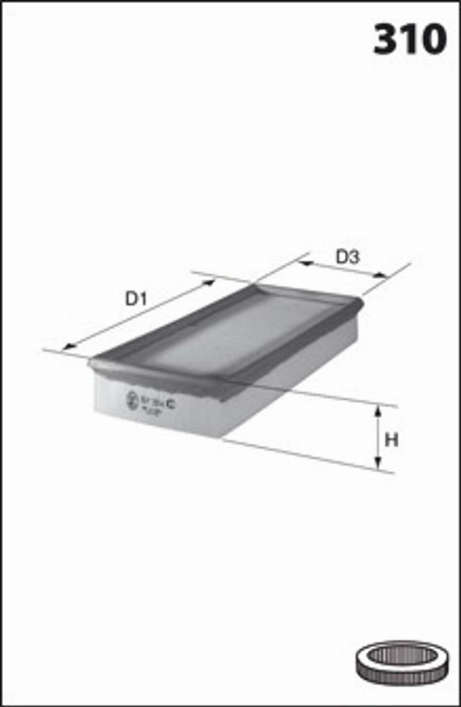 Mecafilter 243 - Filtro aria autozon.pro