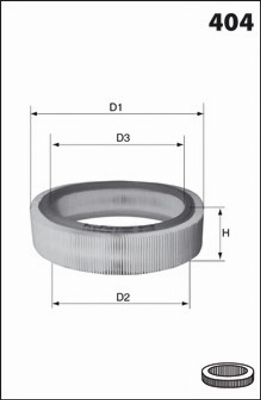 Mecafilter 115 - Filtro aria autozon.pro