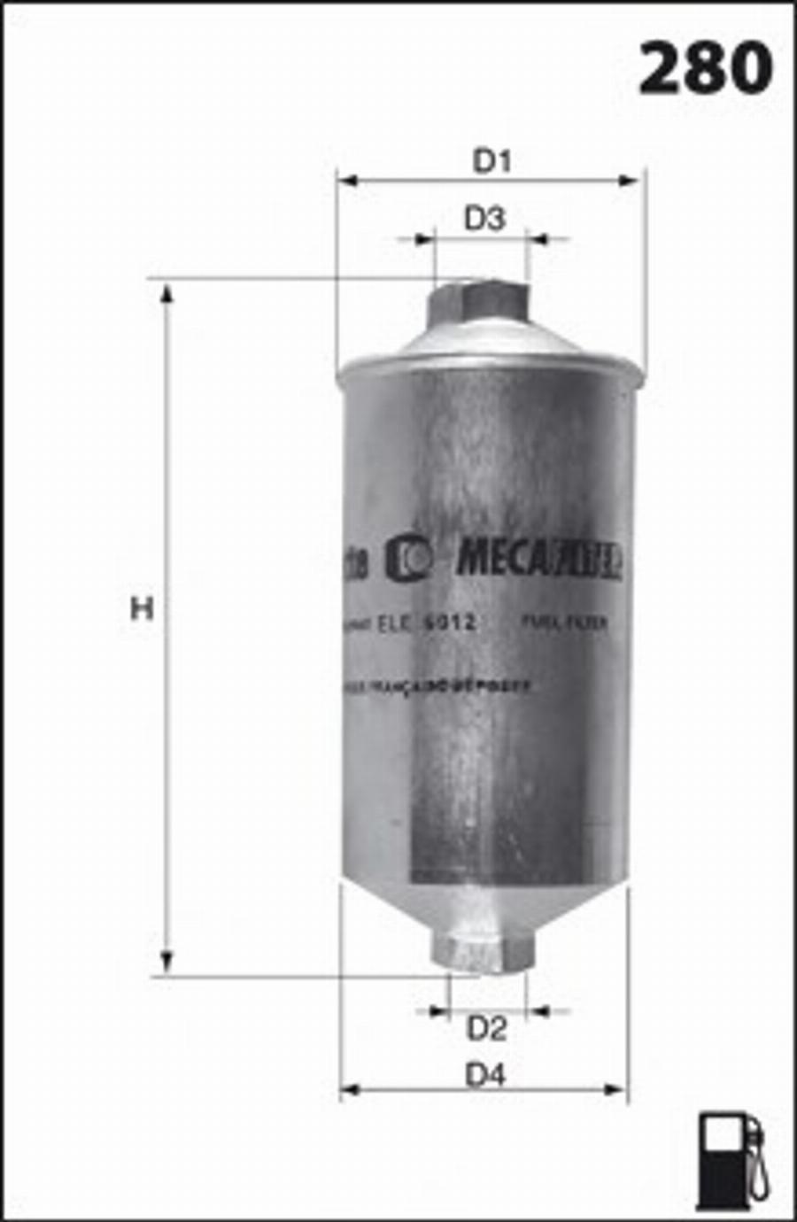 Mecafilter E14 - Filtro carburante autozon.pro