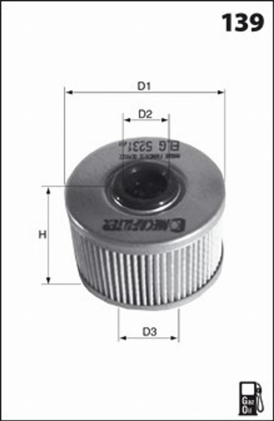 Mecafilter G13 - Filtro carburante autozon.pro