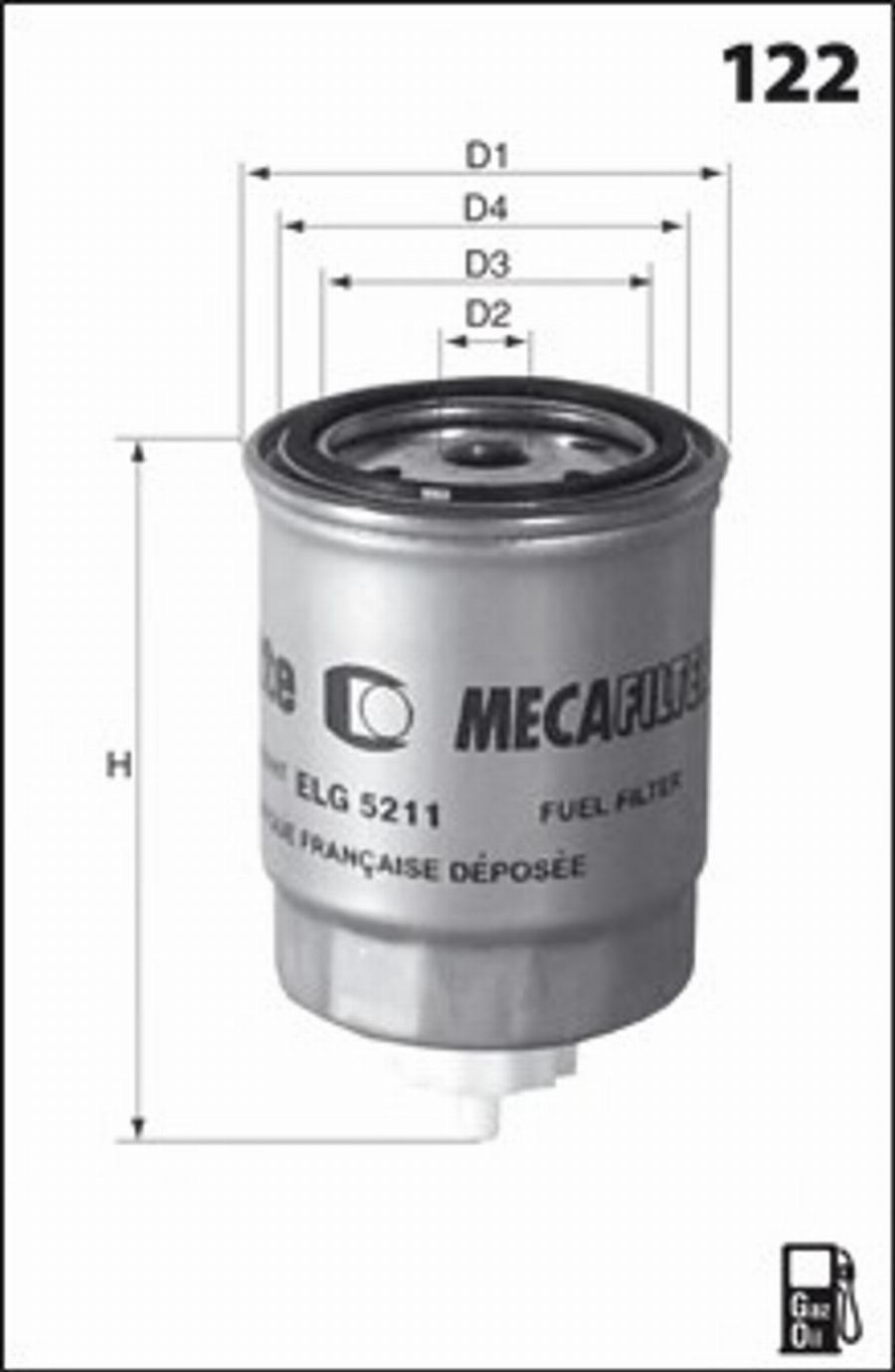 Mecafilter G12 - Filtro carburante autozon.pro