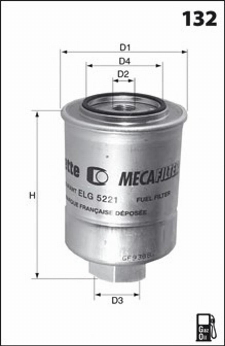 Mecafilter G41 - Filtro carburante autozon.pro