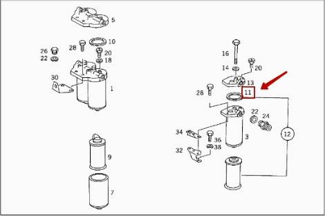 Mercedes-Benz A 000 477 35 80 - Guarnizione, Filtro carburante autozon.pro