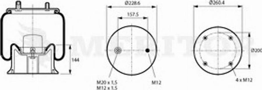 Meritor 212 15 761 - Sistema di sospensione, Sospensione pneumatica autozon.pro