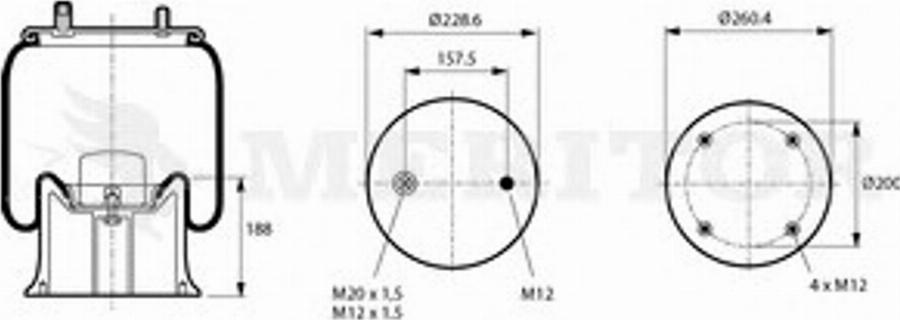 Meritor 212 26 039 - Sistema di sospensione, Sospensione pneumatica autozon.pro