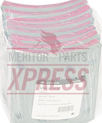 Meritor MBLK2361 - Kit materiale d'attrito, Freno a tamburo autozon.pro