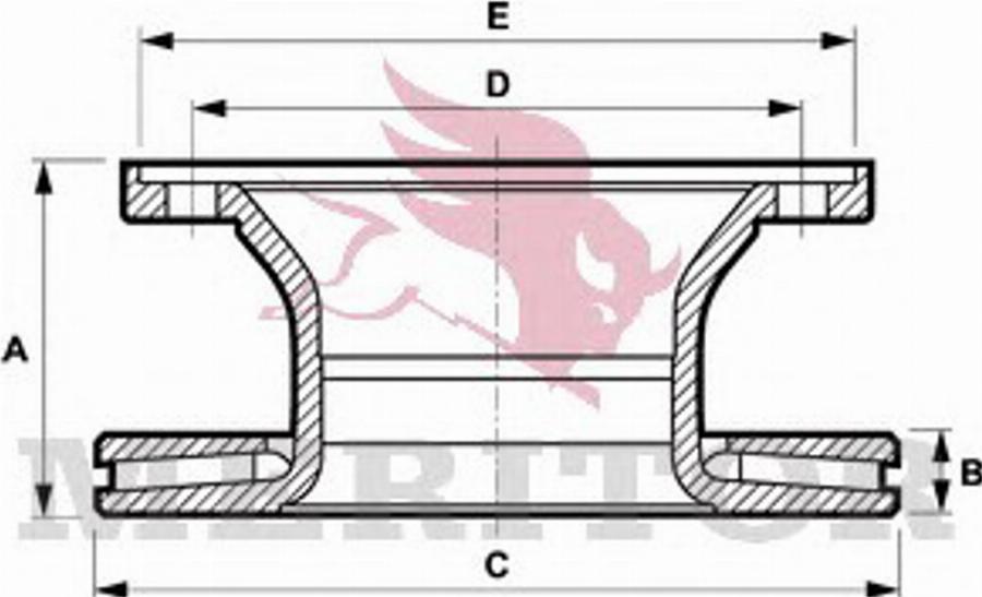 Meritor MBR5095 - Discofreno autozon.pro