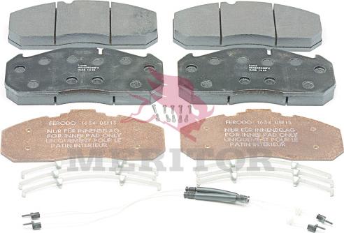 Meritor MDP5017 - Kit pastiglie freno, Freno a disco autozon.pro