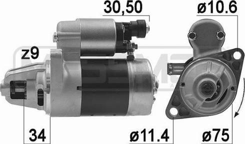 Messmer 220965A - Motorino d'avviamento autozon.pro