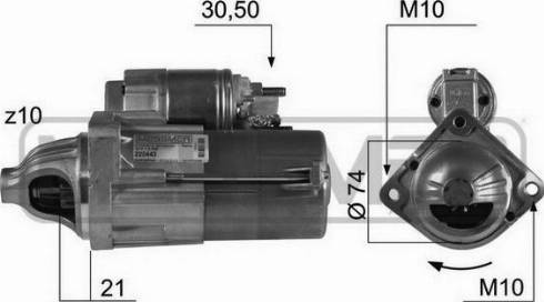 Messmer 220443A - Motorino d'avviamento autozon.pro