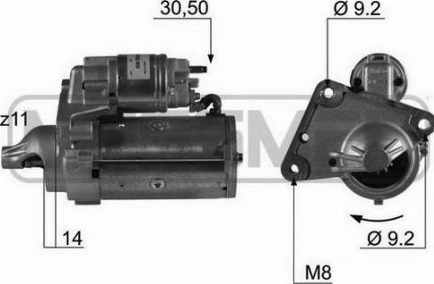 Messmer 220451A - Motorino d'avviamento autozon.pro