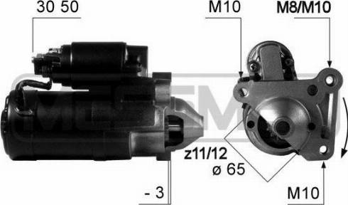 Messmer 220458A - Motorino d'avviamento autozon.pro