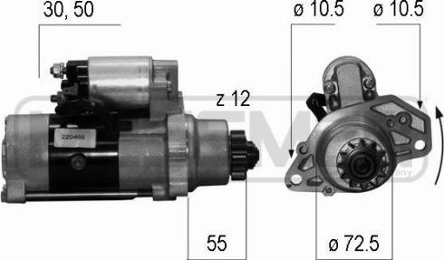 Messmer 220466A - Motorino d'avviamento autozon.pro