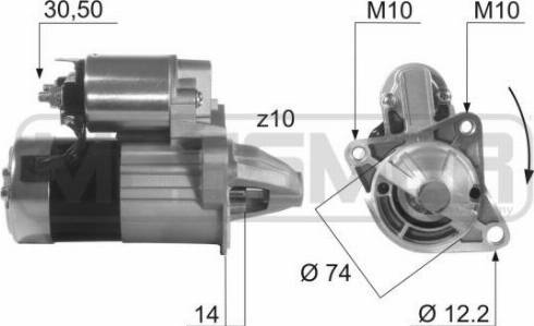 Messmer 220484A - Motorino d'avviamento autozon.pro