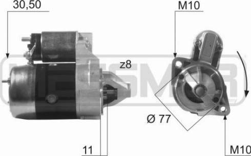 Messmer 220475A - Motorino d'avviamento autozon.pro