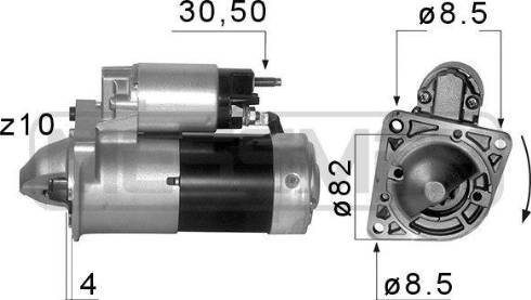 Messmer 220580A - Motorino d'avviamento autozon.pro