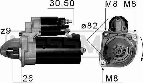 Messmer 220663A - Motorino d'avviamento autozon.pro