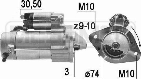 Messmer 220094A - Motorino d'avviamento autozon.pro