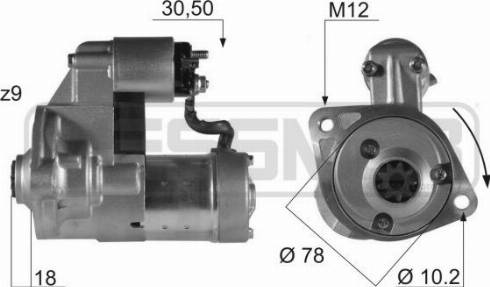 Messmer 220048A - Motorino d'avviamento autozon.pro