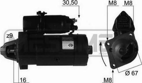 Messmer 220065R - Motorino d'avviamento autozon.pro