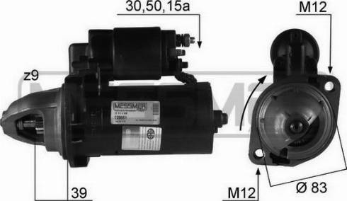 Messmer 220061R - Motorino d'avviamento autozon.pro