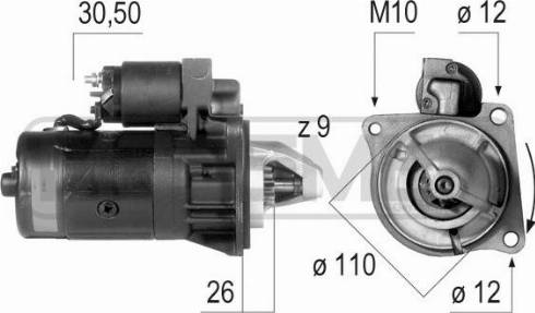 Messmer 220019A - Motorino d'avviamento autozon.pro